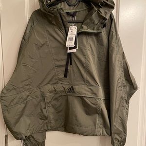 Adidas Women Wind- Breaker Crop Top Pull-over